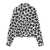 MSGM Msgm White Cotton Shirt With Black Floral Print Black