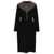 MUGLER Mugler Deep Neck Fit Midi Dress Clothing Black