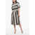 Woolrich Color Block Striped Scully Flared Dress Beige