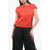 Woolrich Popeline Sleeveless Shirt With Drawstringed Hem Red