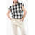 Woolrich Gingham Cotton Sleeveless Blouse With Drawstringed Bottom White