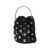 RABANNE Rabanne Black Raffia Bucket Bag NERO E ARGENTO