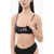 DSQUARED2 Bikini Top With Contrasting Logo Black