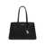 Michael Kors 'Laila Medium' Black Handbag With Logo Lettering And Metallic Pendant On The Front In Leather Woman Black