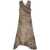 Ganni Brown Long Dress With All-Over Leopard Print And Asymmetric Hem In Tech Fabric Woman BROWN
