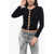 DSQUARED2 Knitted Cut-Out Top With Pearl Detail Black