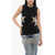 DSQUARED2 Crystal And Mesh Inserted Star Tank Top Black