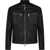 DSQUARED2 Grained Leather Jacket With Biker Details Black