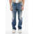 DSQUARED2 Embroidered Roadie Slim Fit Jeans With Distressed Effect Blue