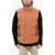 DSQUARED2 Sleeveless Down Jacket With Logoed Velcro Orange