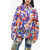 DSQUARED2 Abstract Patterned Woodstock Shirt With Open Work Detail Multicolor