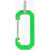 EÉRA 18K White Gold Chiara Single Earring With Snap Hook Green