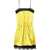Off-White Satin Duchesse Anorak Dress With Drawstringed Waist Yellow