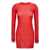THE ATTICO The Attico Two-Material Minidress RED