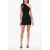 Balmain One-Shoulder Dress With Statement Details Black