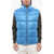 Jil Sander Recycled Nylon Sleeveless Down Jacket With Front Zip Light Blue
