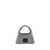 Marc Jacobs 'The Mini Sack' Metallic Handbag With Logo Patch On The Rear And All-Over Crystal Embellishments In Tech Fabric Woman GREY