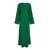 ROHE Green Long Crewneck Dress In Silk Woman GREEN