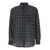 Tonywack Black Shirt With Check Motif In Wool Blend Man Black