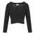 Elisabetta Franchi ELISABETTA FRANCHI BLACK KNITTED TOP WITH V-NECK Black