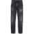 Balmain Straight Fit Biker Jeans With Ankle Zip 20Cm Black