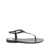 Saint Laurent Saint Laurent Cassandre Leather Thong Sandals Black