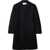 Off-White Twill Fabric Round Techno Single-Breasted Coat Black