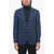CORNELIANI Cc Collection District Check Right Wool Blend Blazer Blue