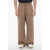 Viktor & Rolf Cotton Blend Wide Leg Pants With Drawstring Brown