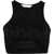 Palm Angels Monogram Lurex Crop Top Black