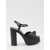 Saint Laurent Bianca Black Leather Sandals Black