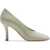 Burberry Brushed Leather Pumps With Covered Heel 9Cm White