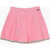 Palm Angels Solid Color Flared Skirt Pink