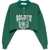 Golden Goose Cropped polo sweatshirt with logo print Green