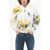 Alexander McQueen Front Zipped Blurred Padded Bomber Jacket White