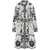 FARM RIO Black And White Long Dress With High Neck And All-Over Floral Print In Cotton Woman Multicolor