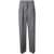 ROHE Grey Pants With Pences And Wide Leg In Wool Blend Woman GREY