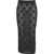 AKEP Open knit midi skirt Black