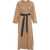 Gender Maxi dress with waist belt Brown