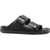 Balenciaga Leather Sunday Sliders With Double Buckle Black