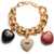 Valentino Garavani Triple Coeur Royal Bracelet GOLD