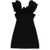 ROTATE Birger Christensen Black Dress With Ruffle Decorations And Ruffle Details In Tech Fabric Woman Black