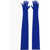 Alexandre Vauthier Solid Color Opera Gloves Blue