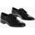 CORNELIANI Cc Collection Brushed Leather Derby Shoes Black