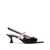 CAREL PARIS 'Cecile' Black Slingback Pumps With Contrasting Toe And Sculpted Heel In Leather Woman Black