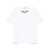 MSGM White Crewneck T-Shirt With Logo Lettering On The Neck In Cotton Man WHITE
