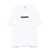 MSGM White T-Shirt With Print On The Front And Logo On The Back In Cotton Man WHITE