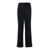 PLAIN Black Pants With Elastic Rear Waist And Wide Leg In Tech Fabric Woman Black