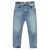 Icon Denim Light Blue Jeans With Belt Loops And Logo Patch On The Rear In Denim Man BLUE