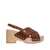 Via Roma 15 Wooden heeled sandals Brown